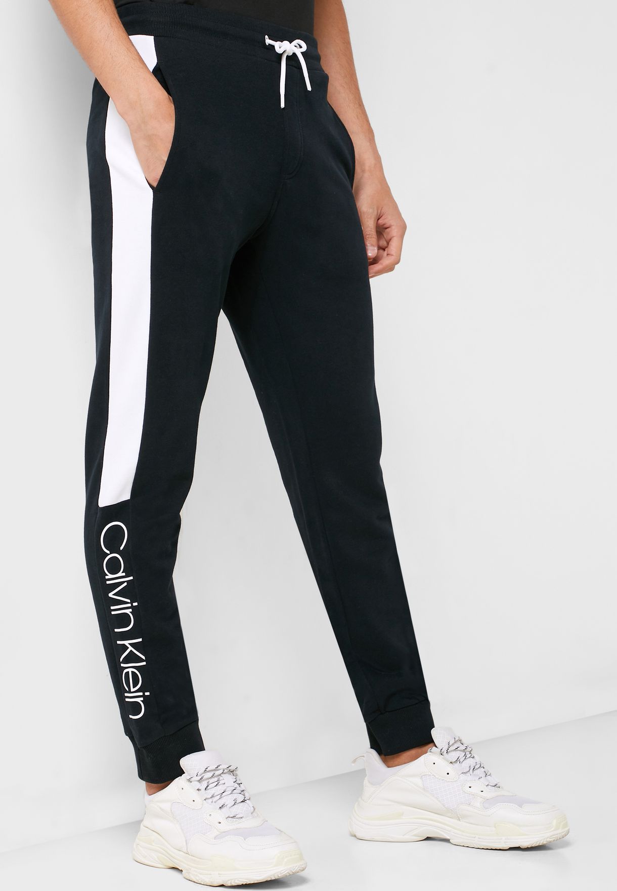 Buy Calvin Klein black Logo Side Stripe Sweatpants for Men in Muscat,  Salalah