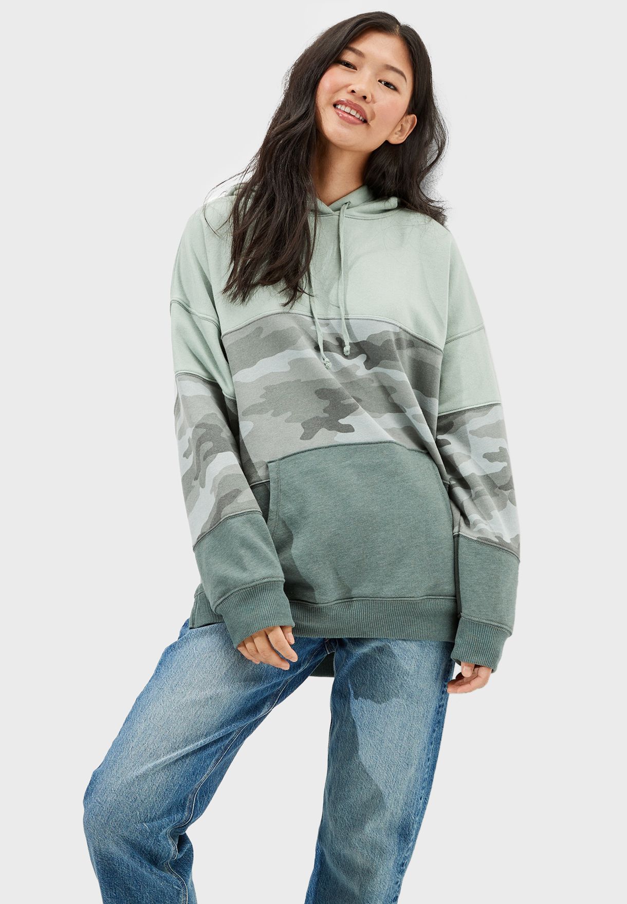 women's camo sweatshirt american eagle