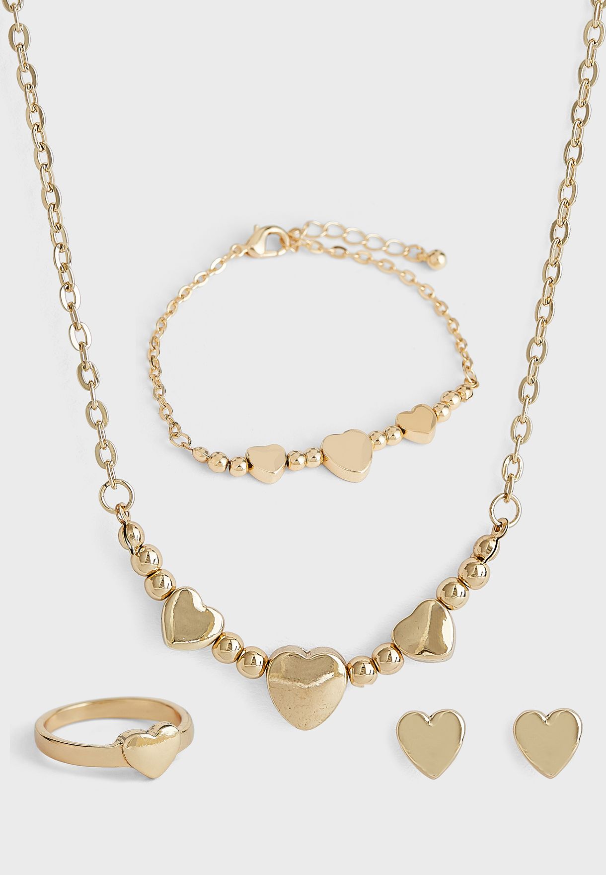 Heart 4 Piece Jewellery Gift Set