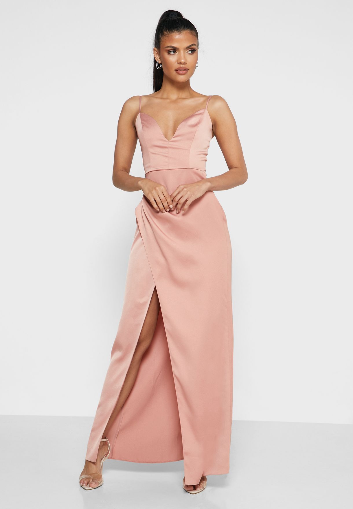 missguided pleated maxi dress