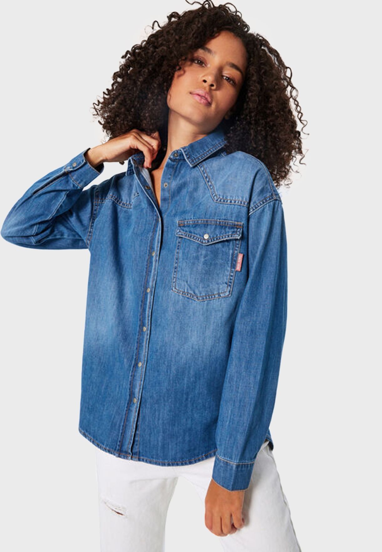 mickey denim shirt