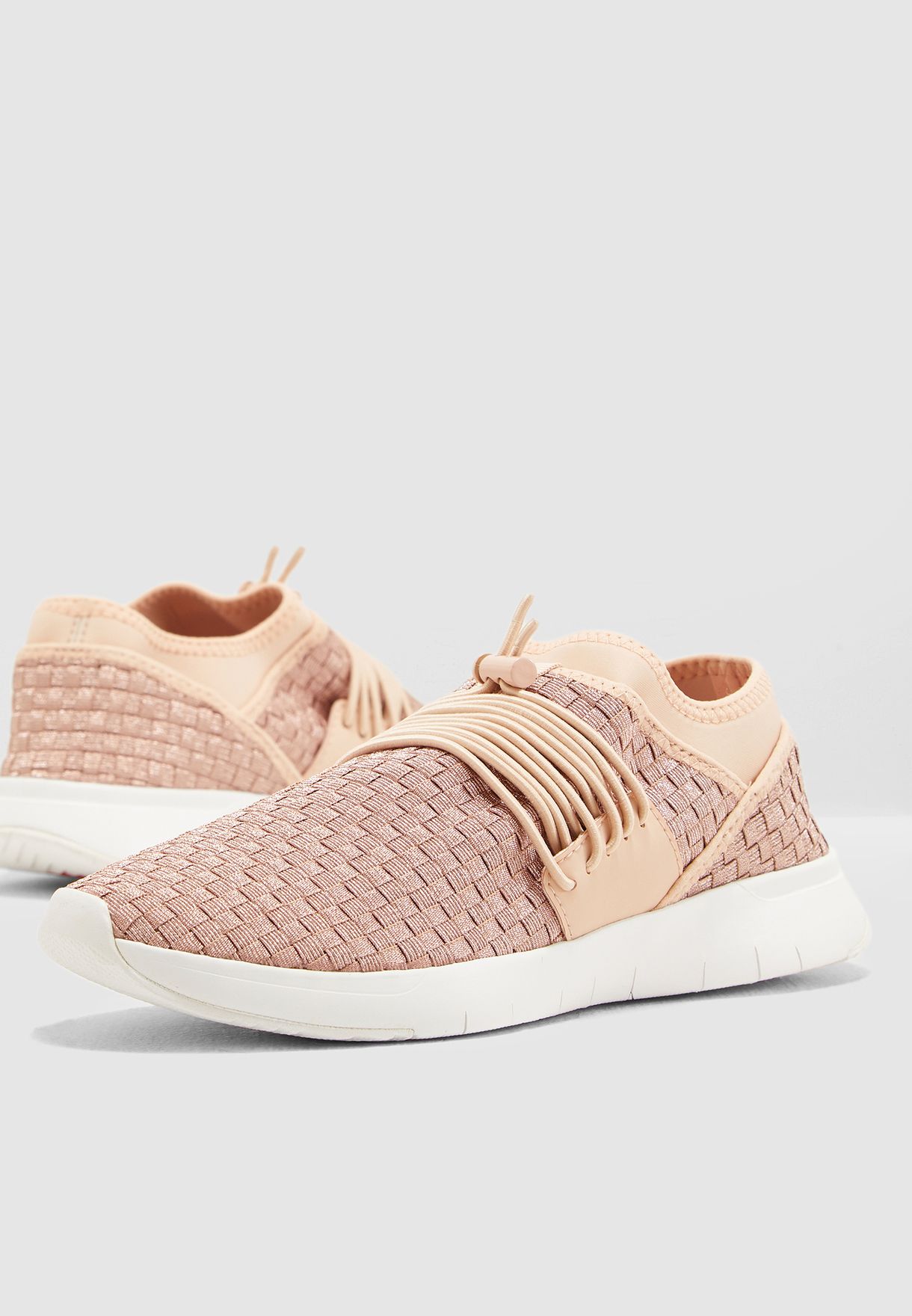 Fitflop pink Stripknit Lace Up Sneaker 