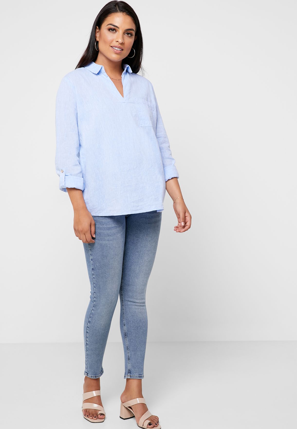 under bump skinny jeans