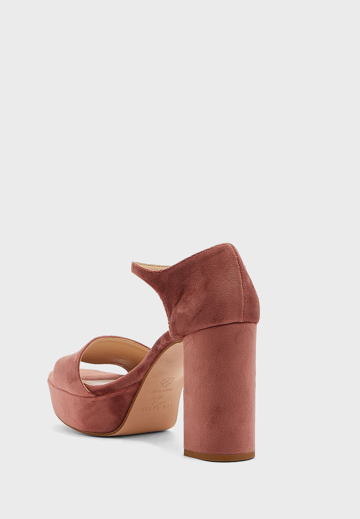 Velvet Platform Sandals