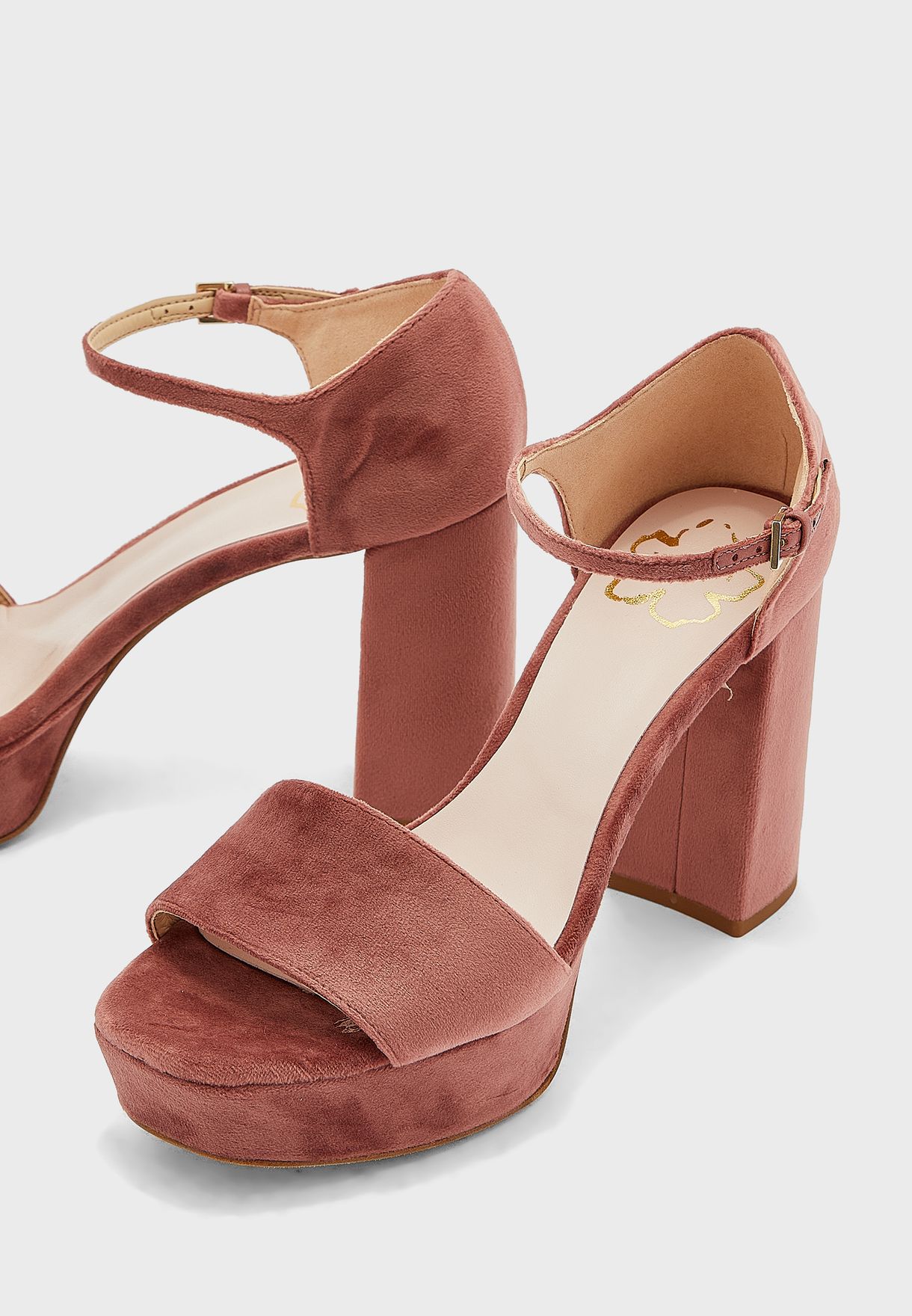 Velvet Platform Sandals