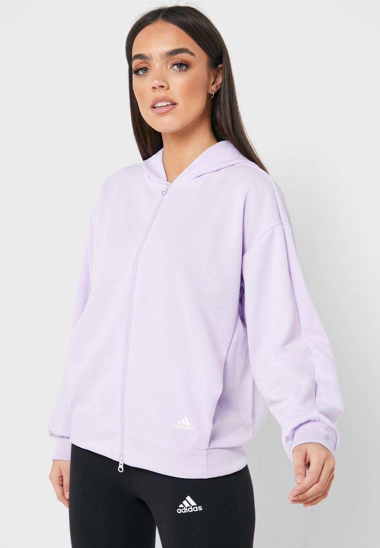adidas lilac hoodie womens