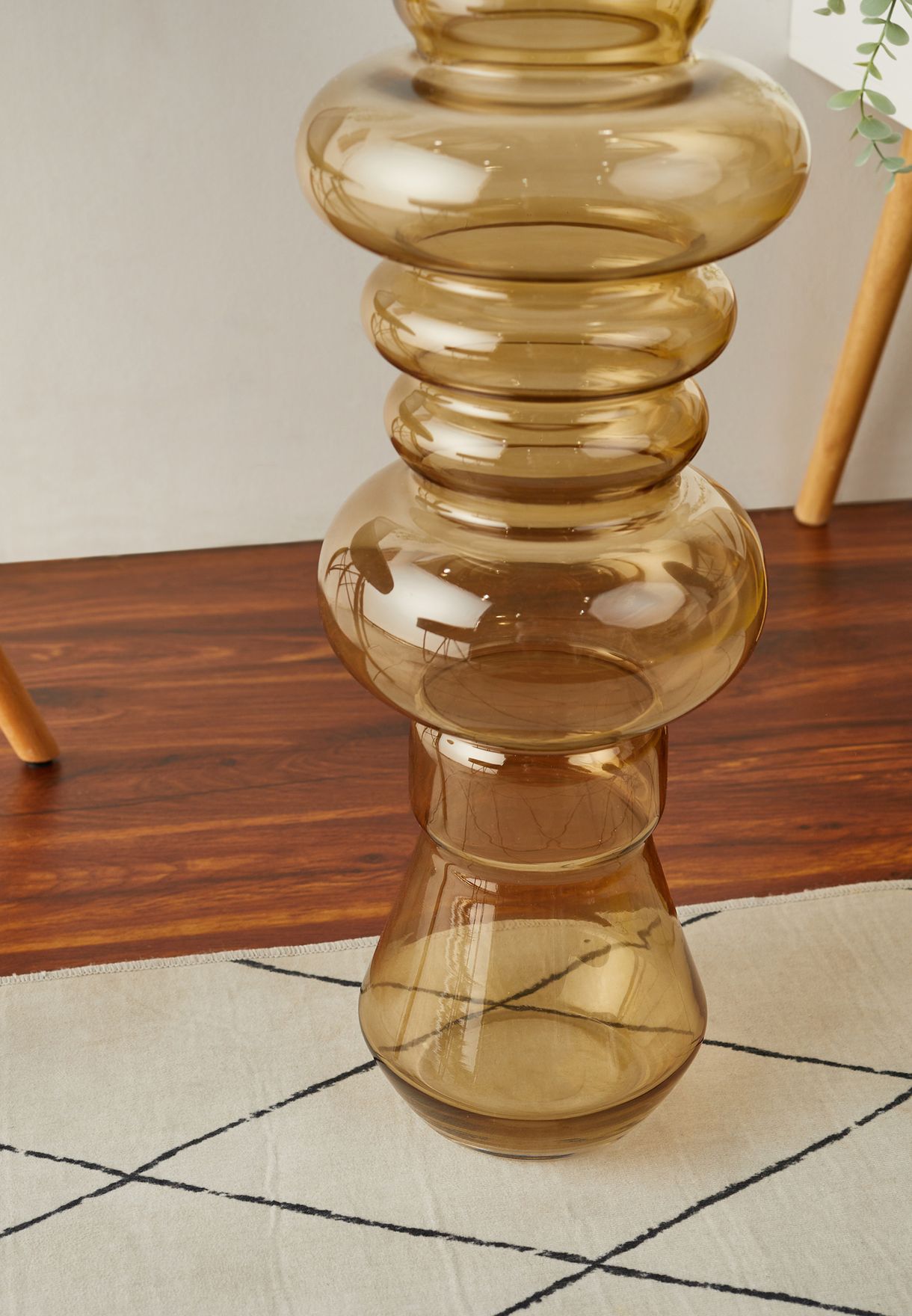 Large Sand Brown Glass Morgana Vase