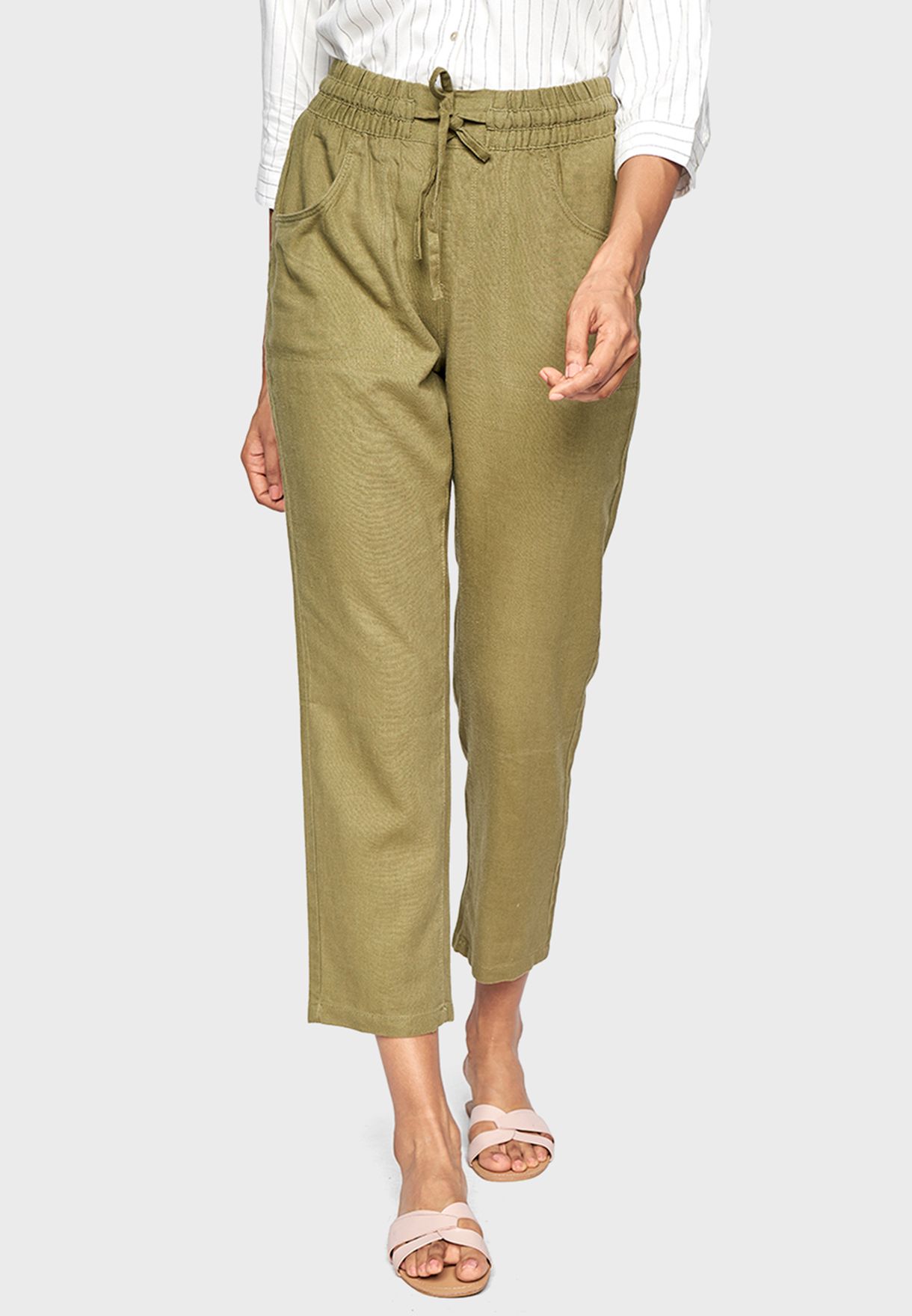 buy-and-green-high-waist-pants-for-women-in-mena-worldwide