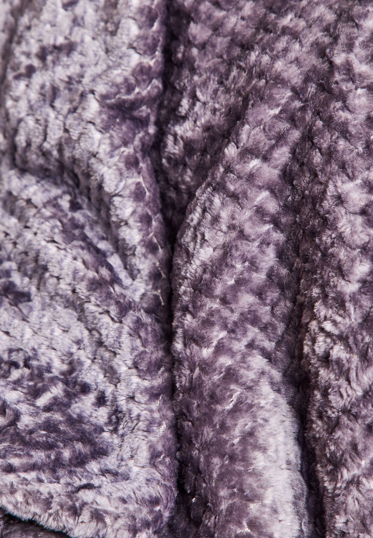 Grey Grid Fleece Blanket 220X230Cm