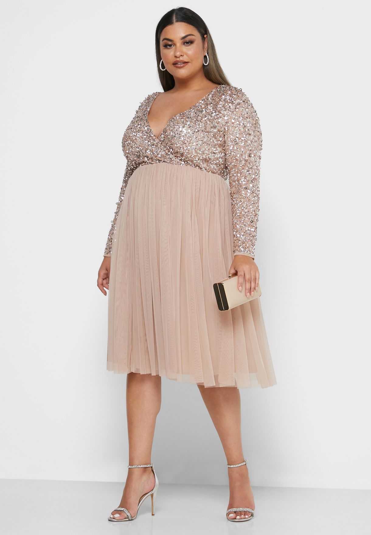 sequin detail dress