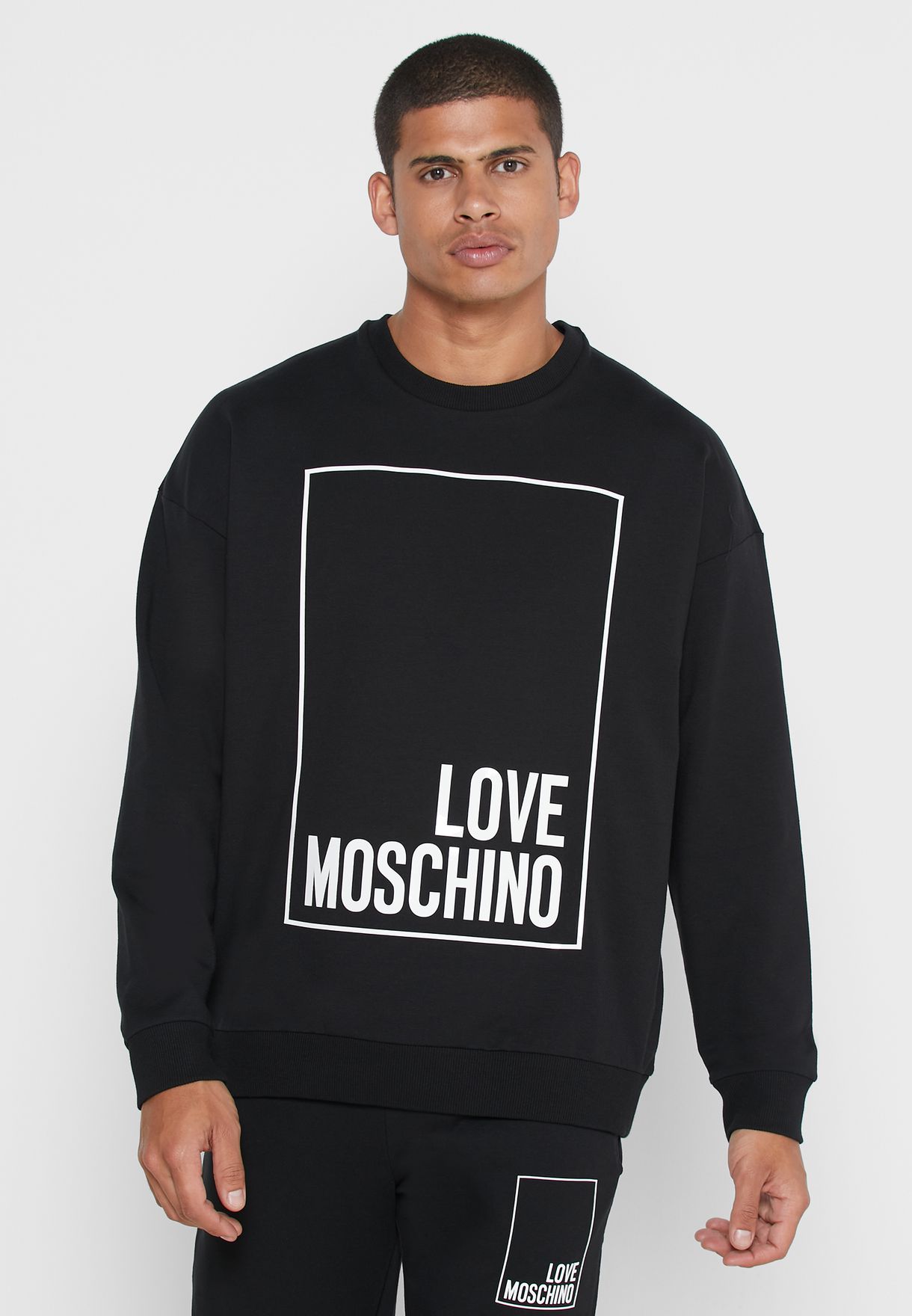 Love Moschino black Logo Box Sweatshirt 