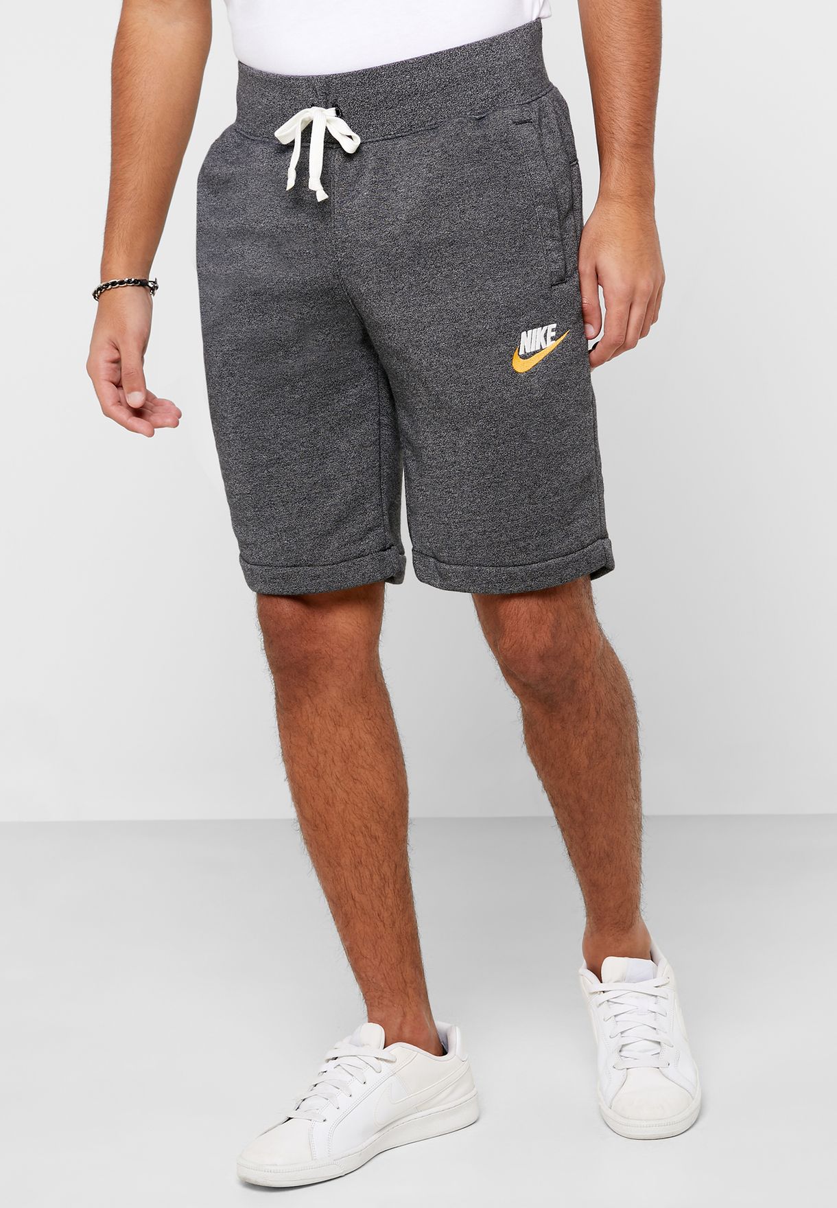 nike heritage shorts grey