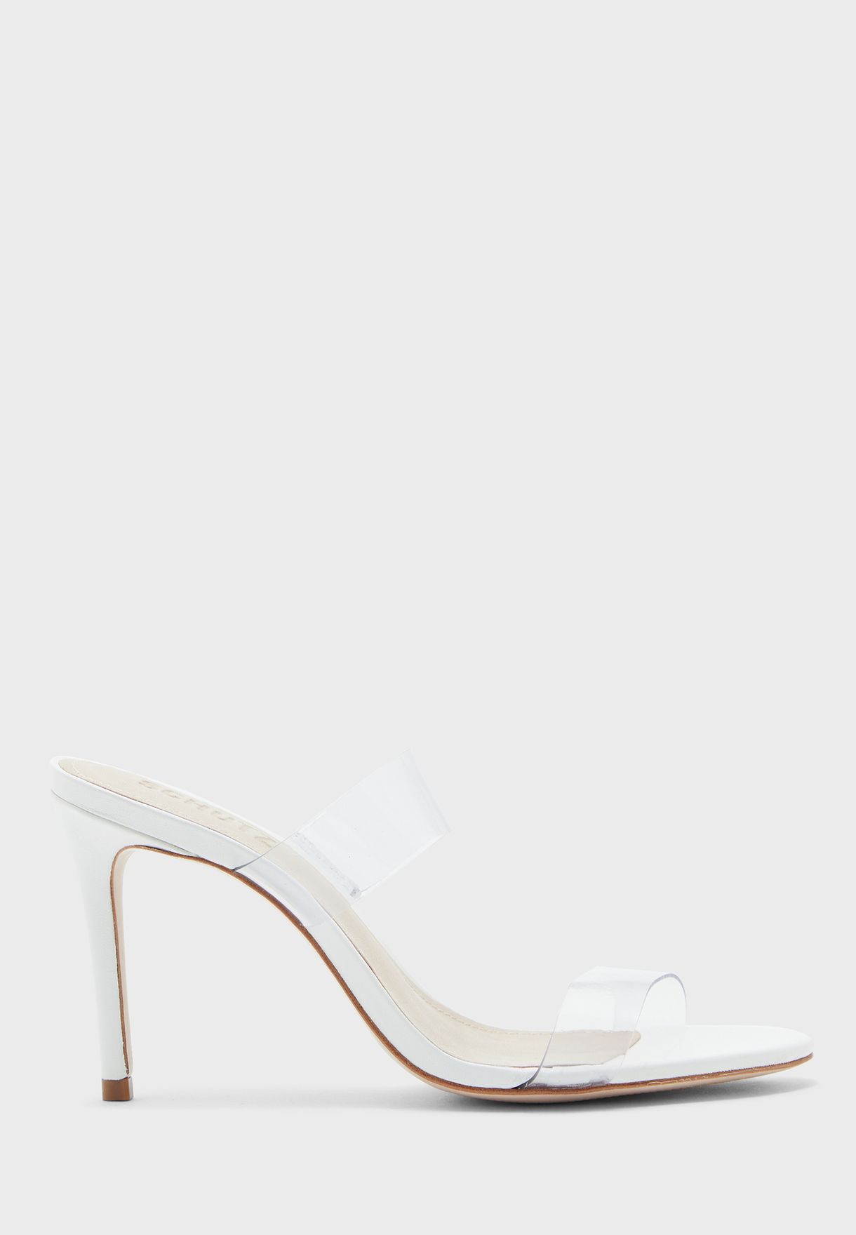 transparent mid heel shoes