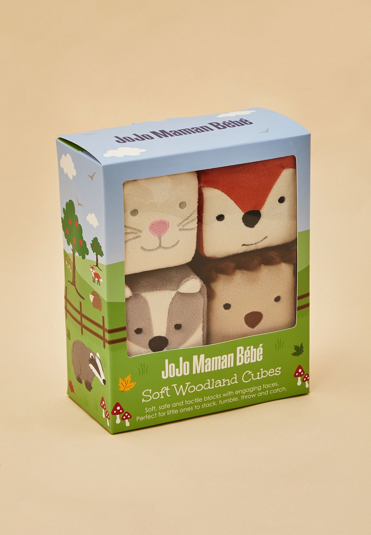 Buy Jojo Maman Bebe Multicolor 4 Pack Soft Woodland Cubes For Kids In Mena Worldwide D6569