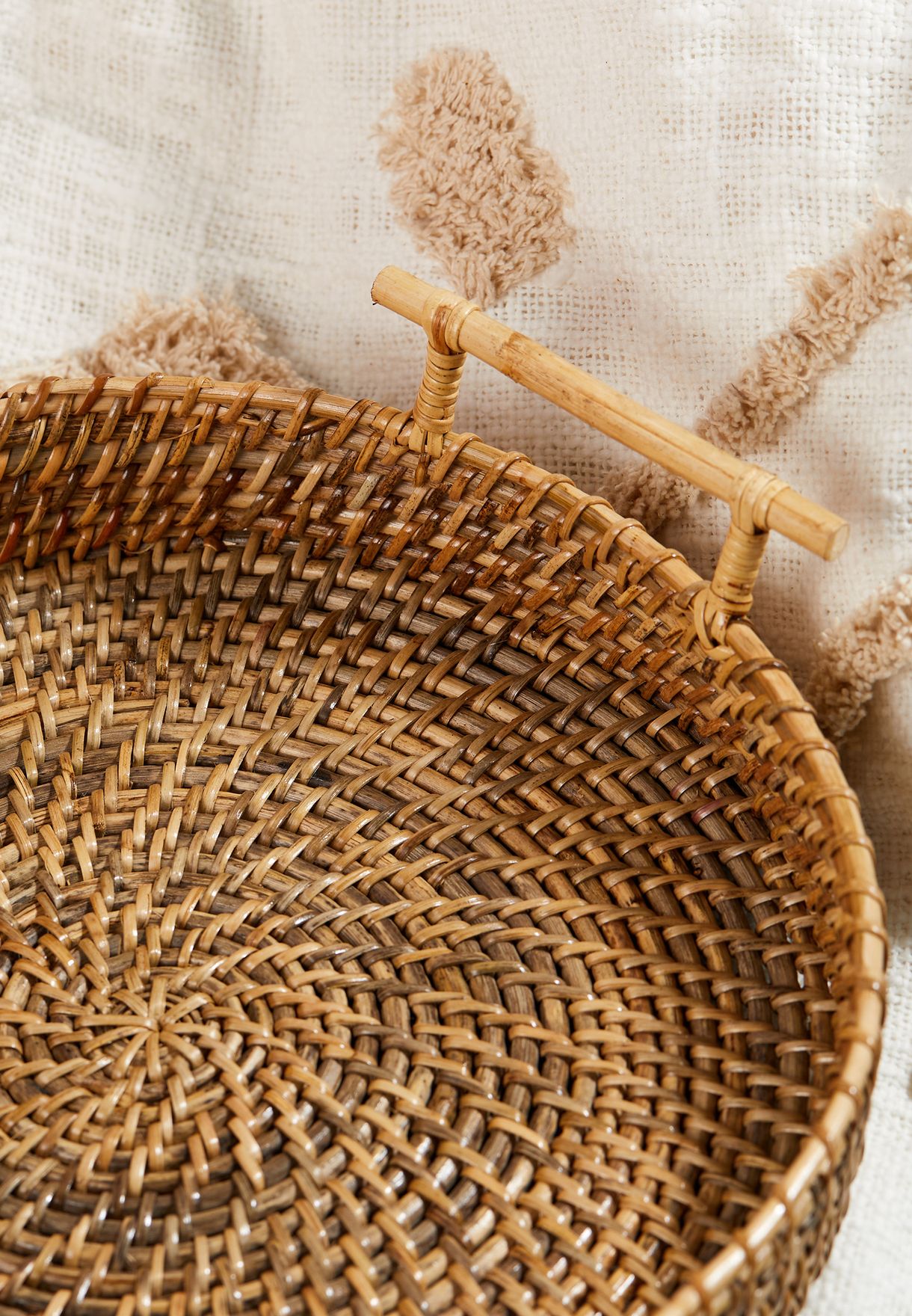 Rattan Tray With Handles