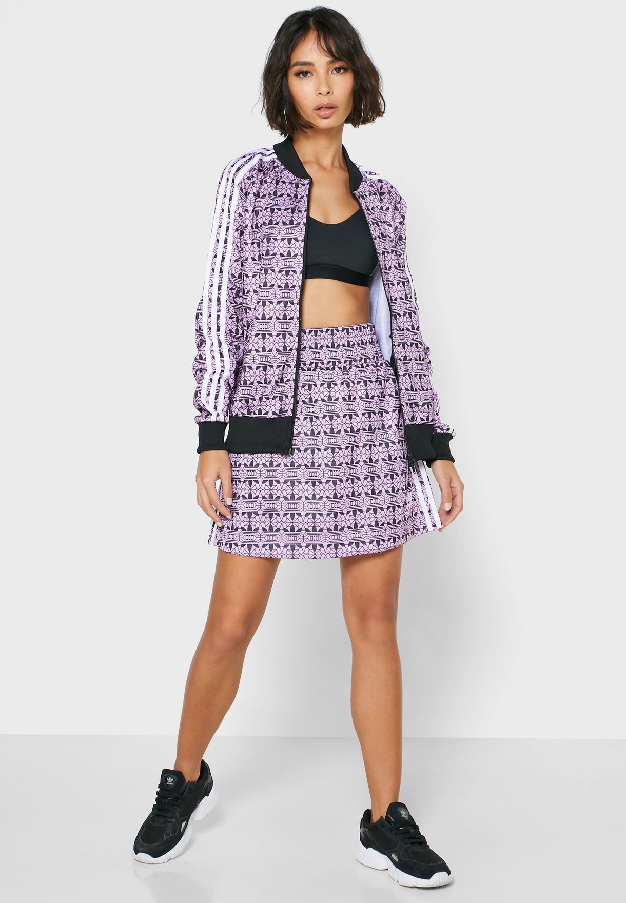 adidas purple skirt