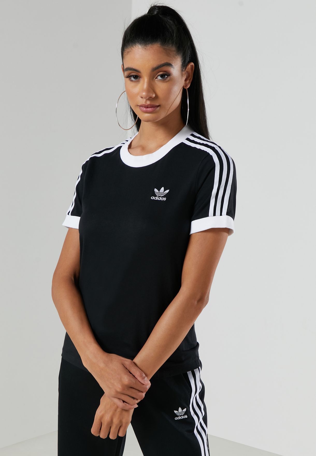 Buy adidas Originals black 3 Adicolor Casual Women&#39;s T-Shirt for Women in Dubai, Dhabi