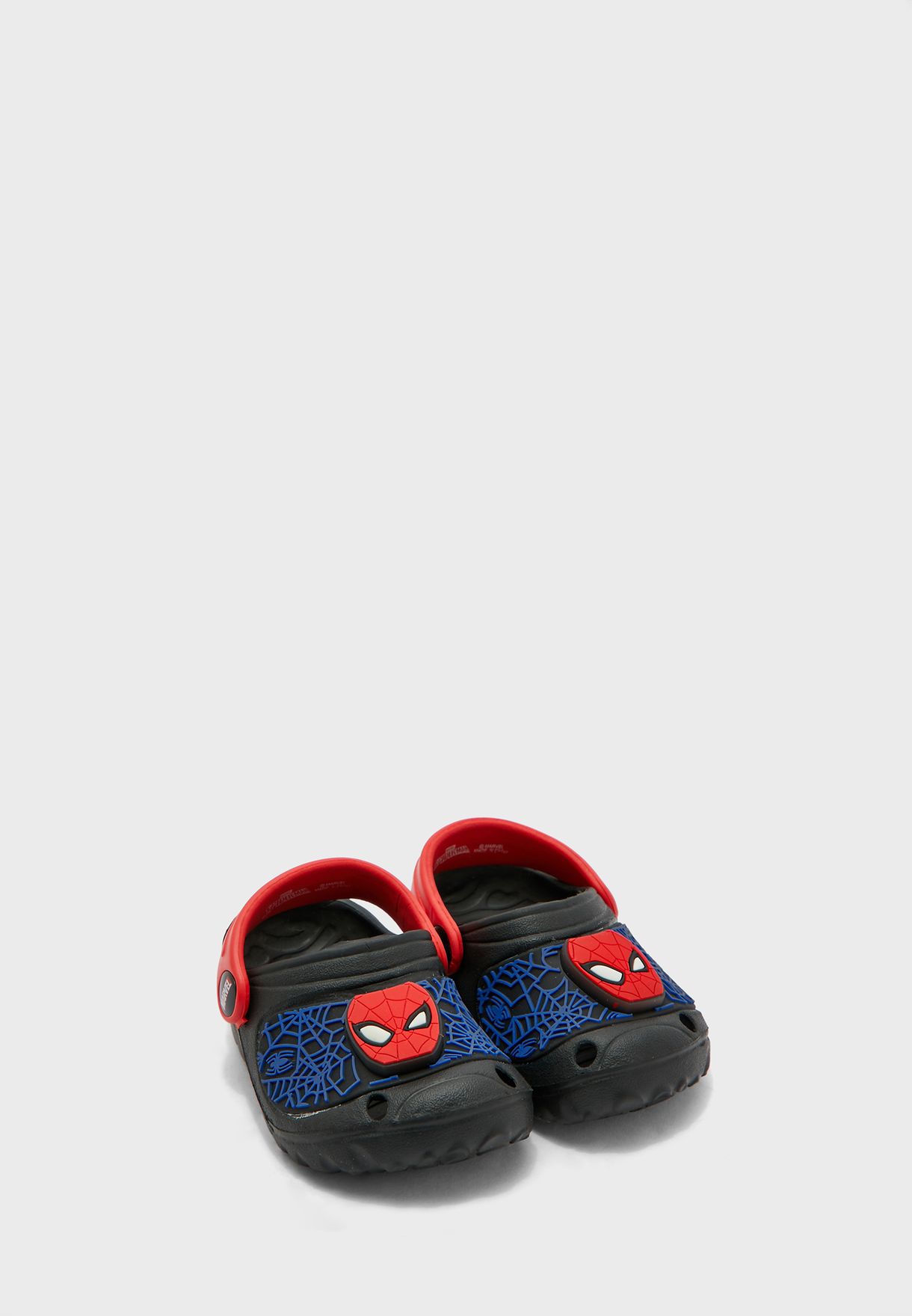 Spiderman Clogs With Led Light Badge
