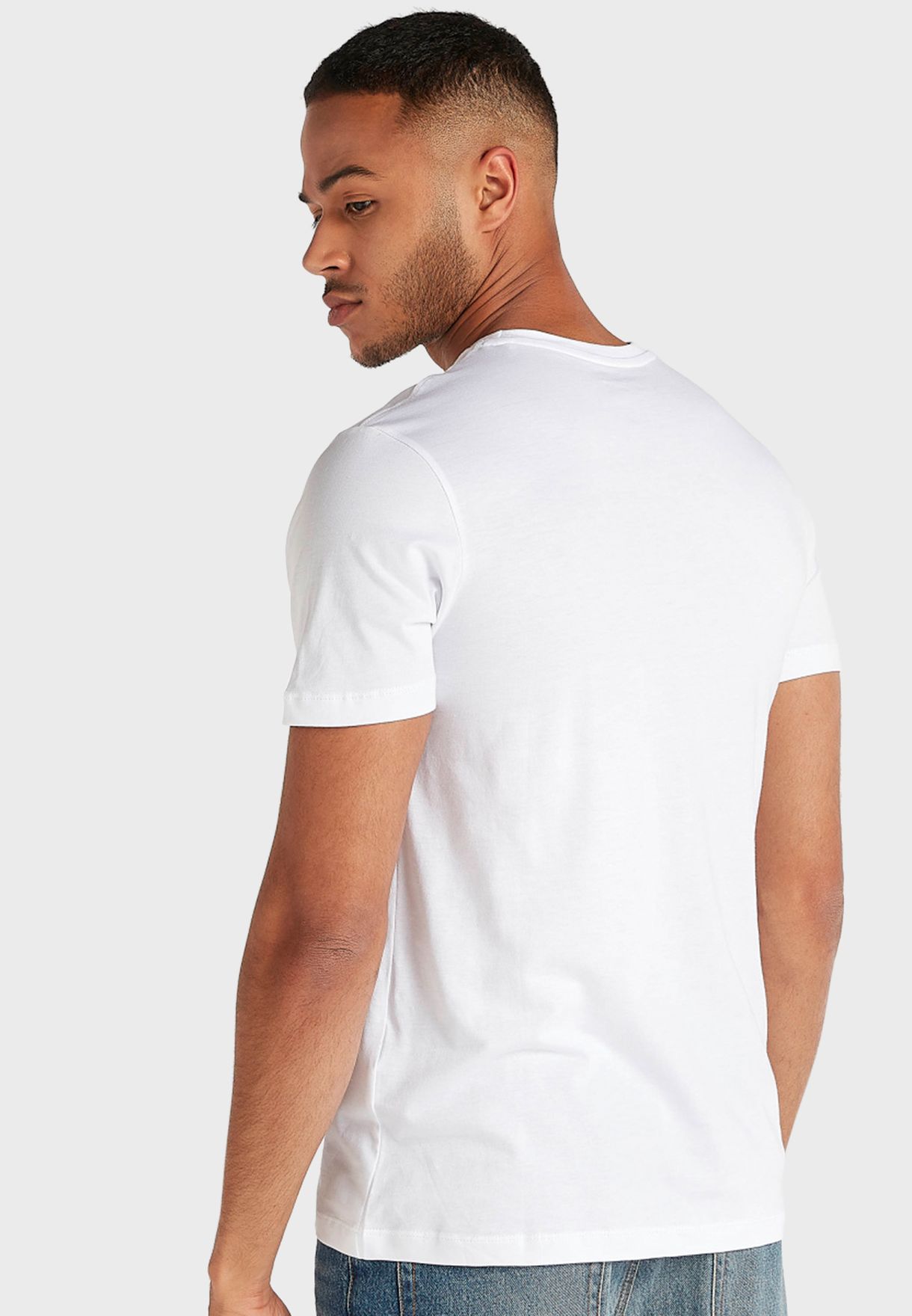 Buy Bossini white Saint Tropez Crew Neck T-Shirt for Men in MENA, Worldwide