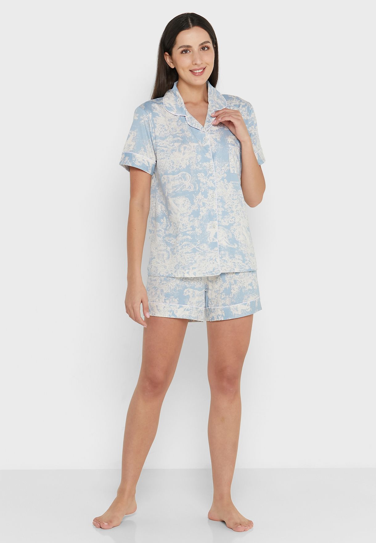 3 Piece Printed Pyjama Set