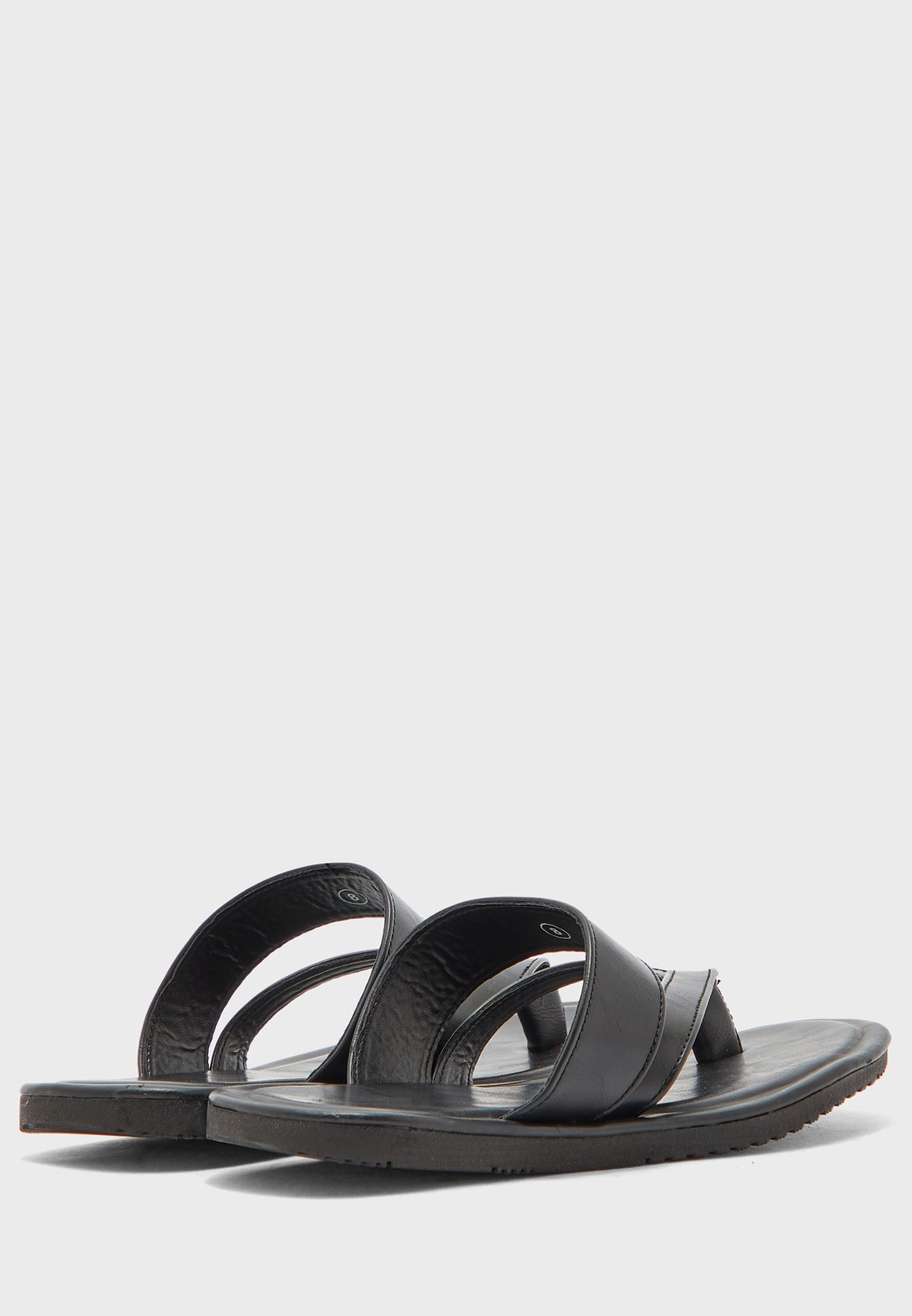 Thong Faux Leather Sandals