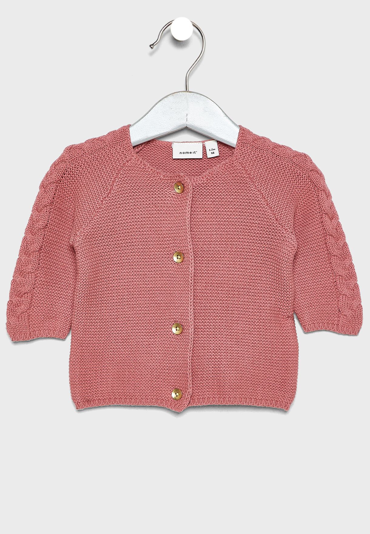 Name It pink Infant Knitted Cardigan 
