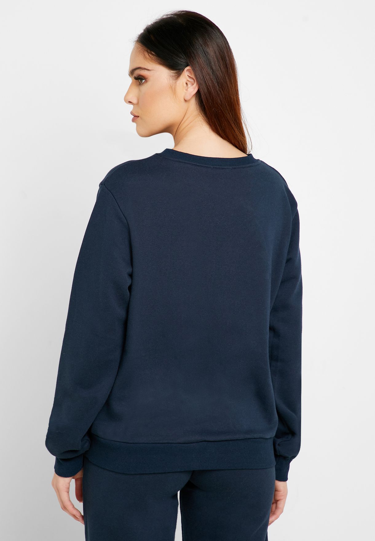 Buy Ginger Basics navy Essential Crew Neck Sweatshirt for Women in