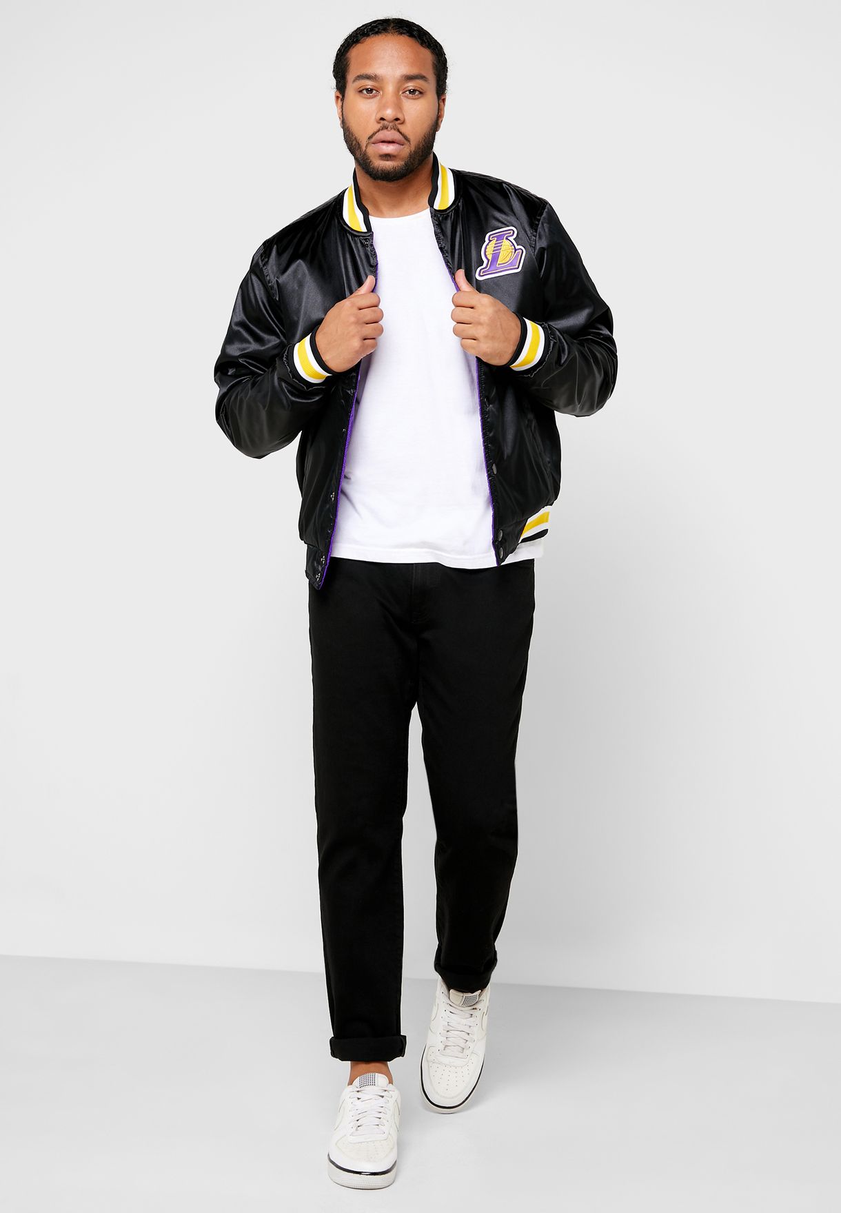 Buy Nike black Los Angeles Lakers Courtside Reversible Jacket for Men ...