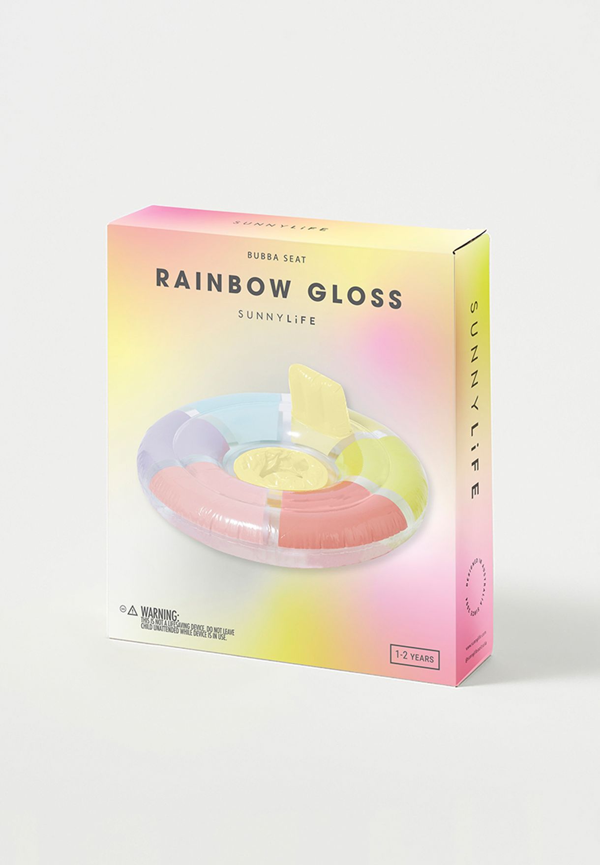 Rainbow Gloss Bubba Inflatable Pool Float Seat