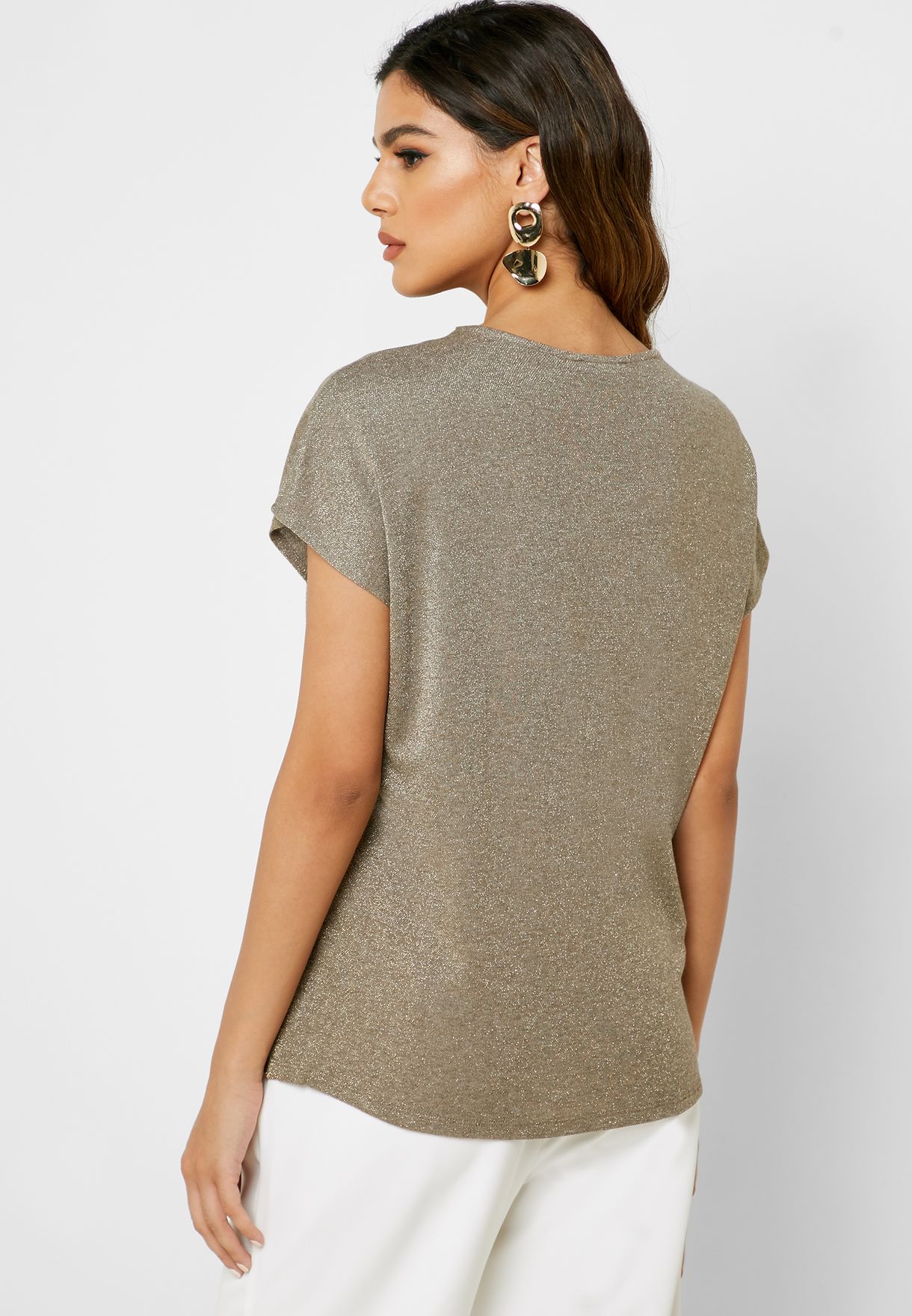 gold v neck top