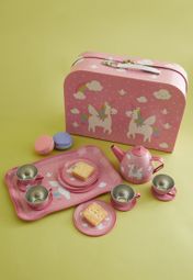 Sass & Belle Rainbow Unicorn Picnic Box Tea set Girl Toy Gift SALE! 