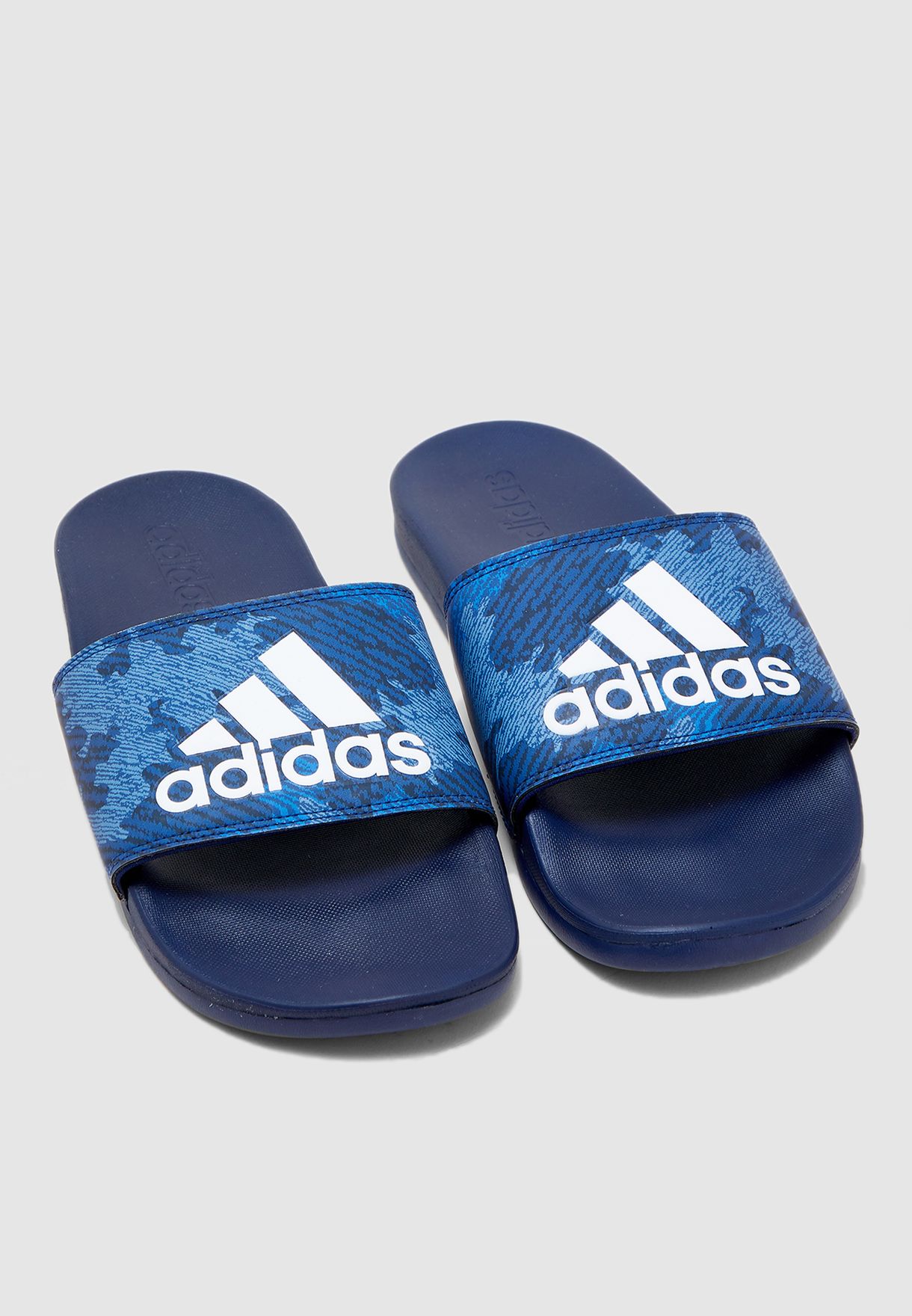 adidas comfort slides blue