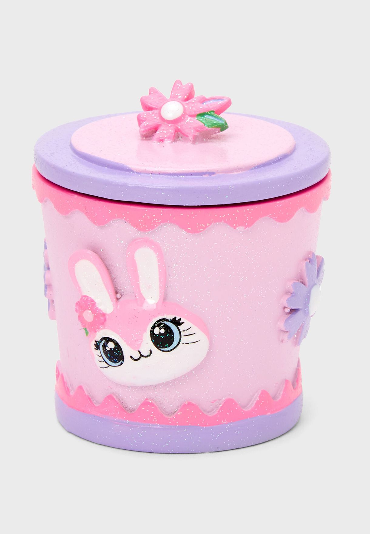 Glitter Bunny Trinket Keepsake Box - Pink