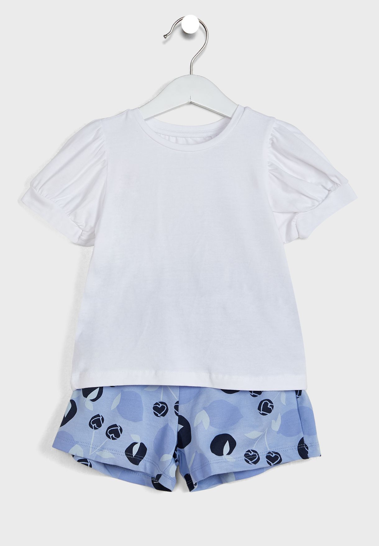 Kids Puff Sleeve T-Shirt & Shorts Set