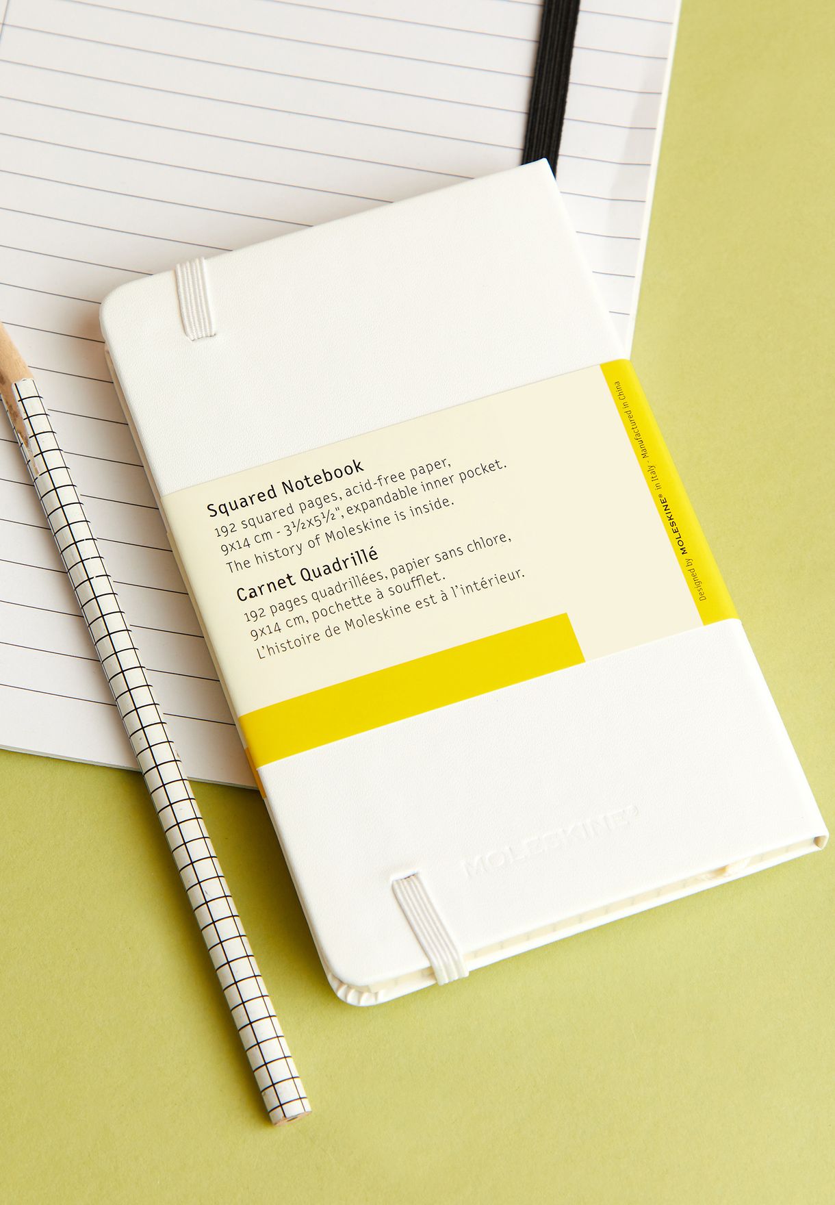 Hard Cover Pocket Squared Notebook