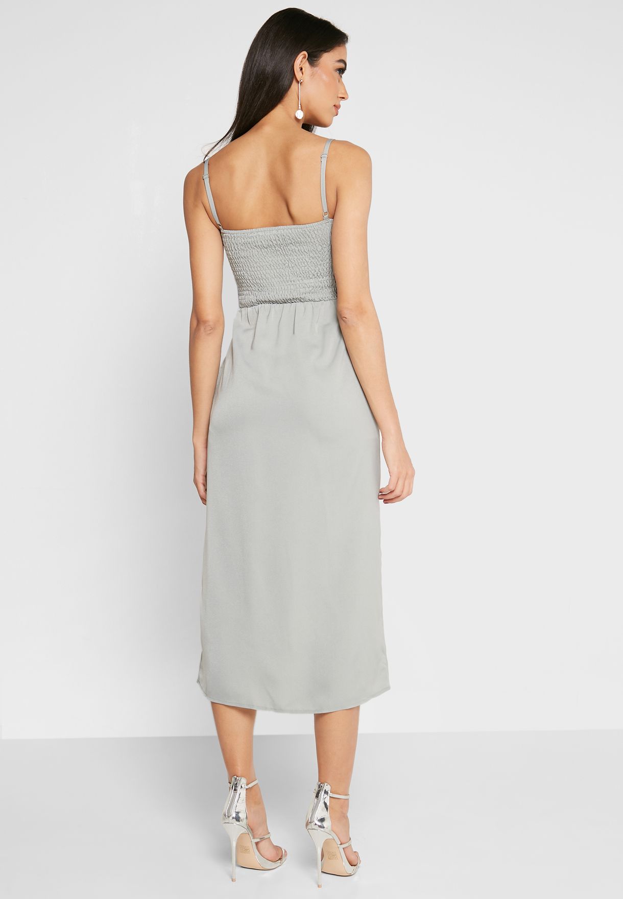 Bridesmaid Strappy Front Wrap Dress