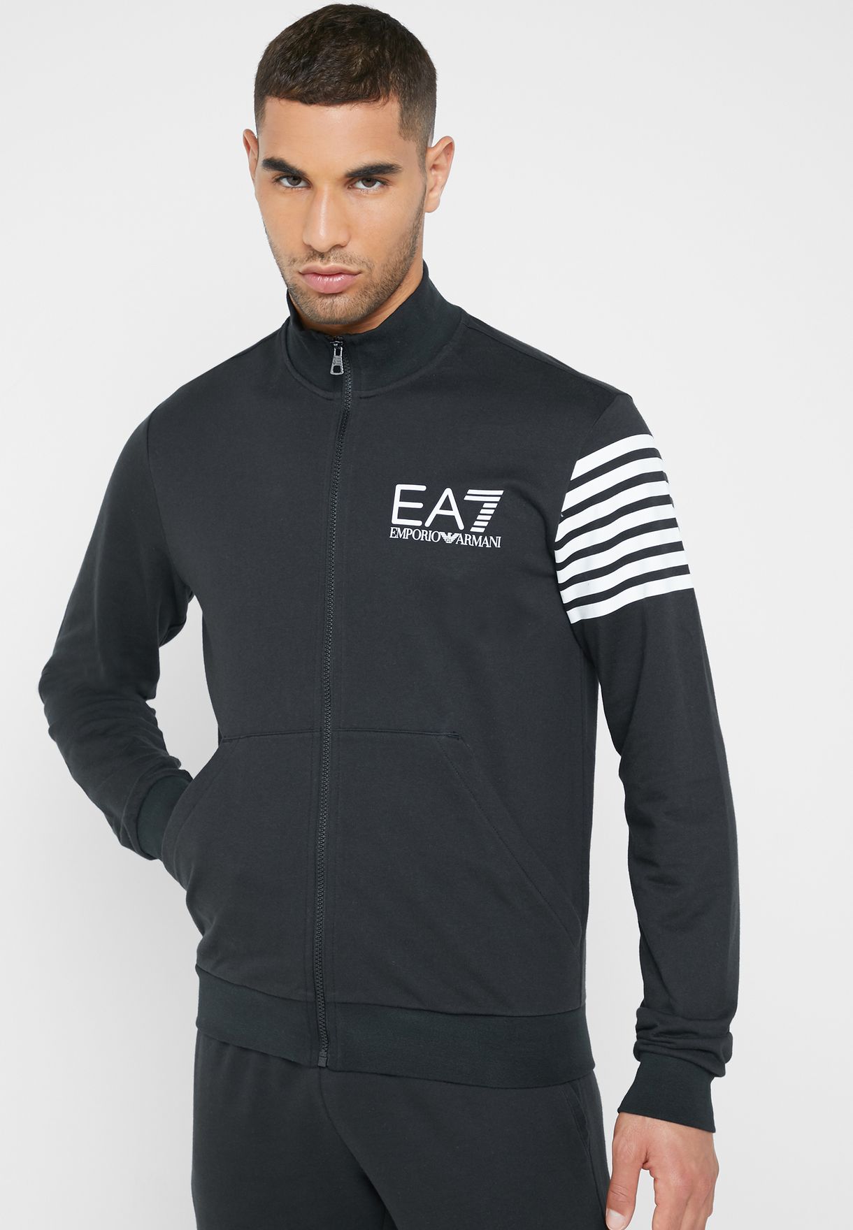 ea7 7 lines fleece tracksuit