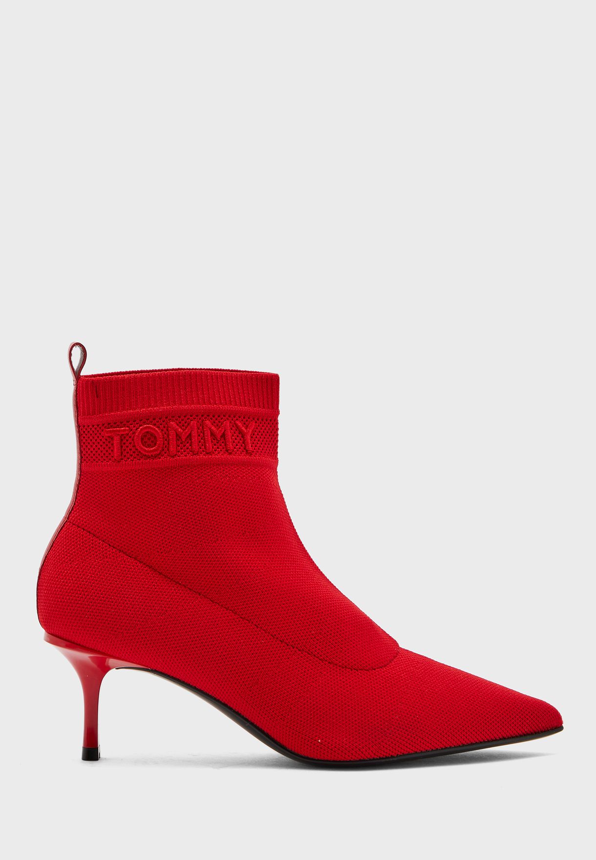 Buy Tommy Hilfiger red Knit Kitten Heel 