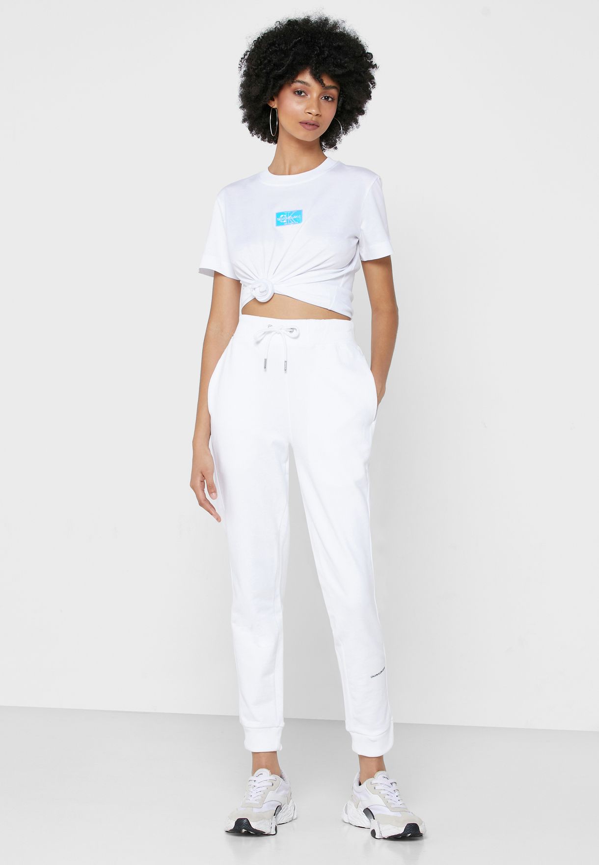 Buy Calvin Klein Jeans white High Waist Pants for Women in Riyadh, Jeddah