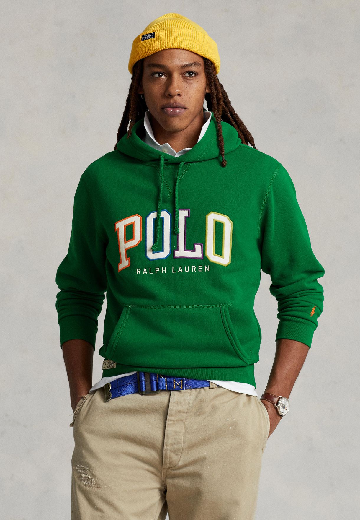 Buy Polo Ralph Lauren green Logo Hoodie for Men in MENA, Worldwide