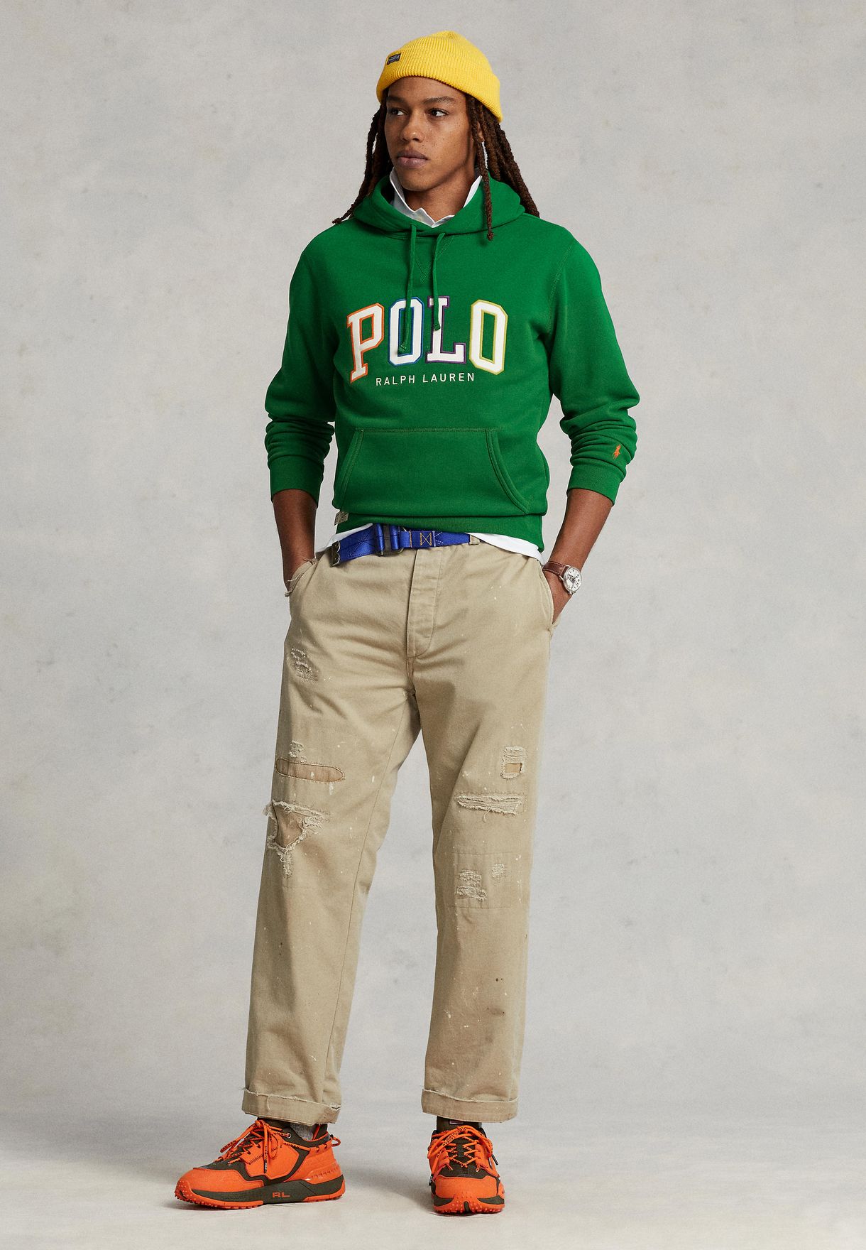 Buy Polo Ralph Lauren green Logo Hoodie for Men in MENA, Worldwide