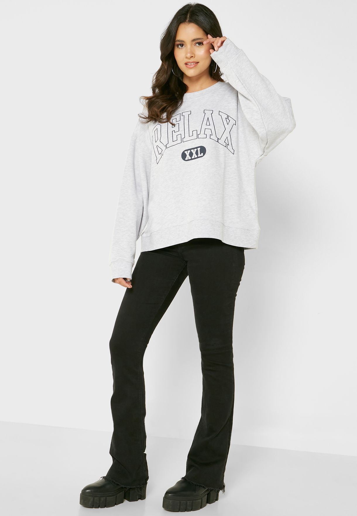 Embroidered Knitted Sweatshirt