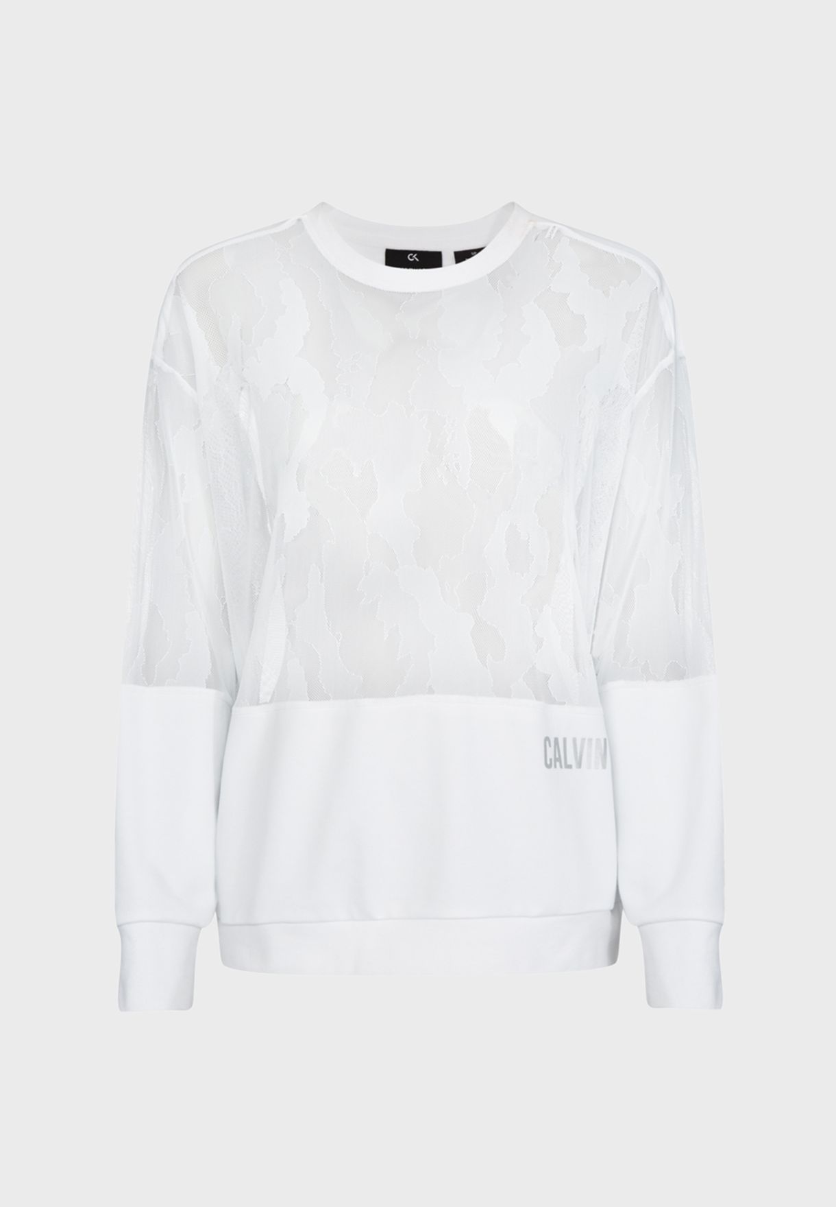 calvin klein white sweatshirt