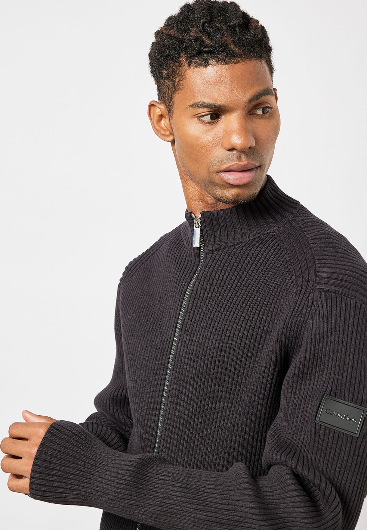 Buy Calvin Klein black Essential Zip Through Cardigan for Men in Dubai, Abu  Dhabi