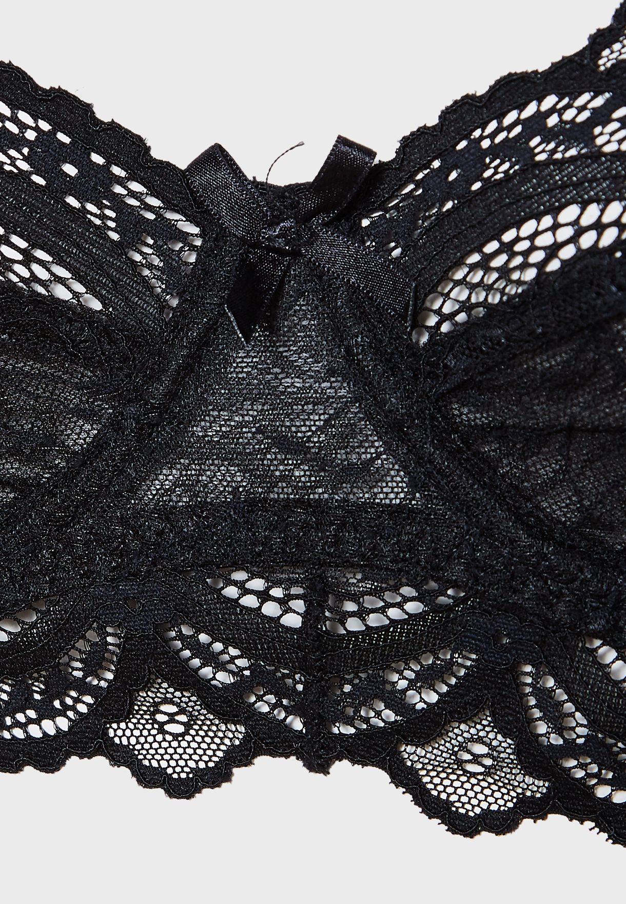 Buy Ella black Lace Detail Lingerie Set for Women in Riyadh, Jeddah