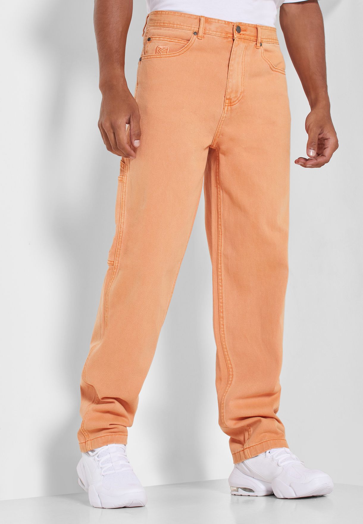 orange denim jeans mens