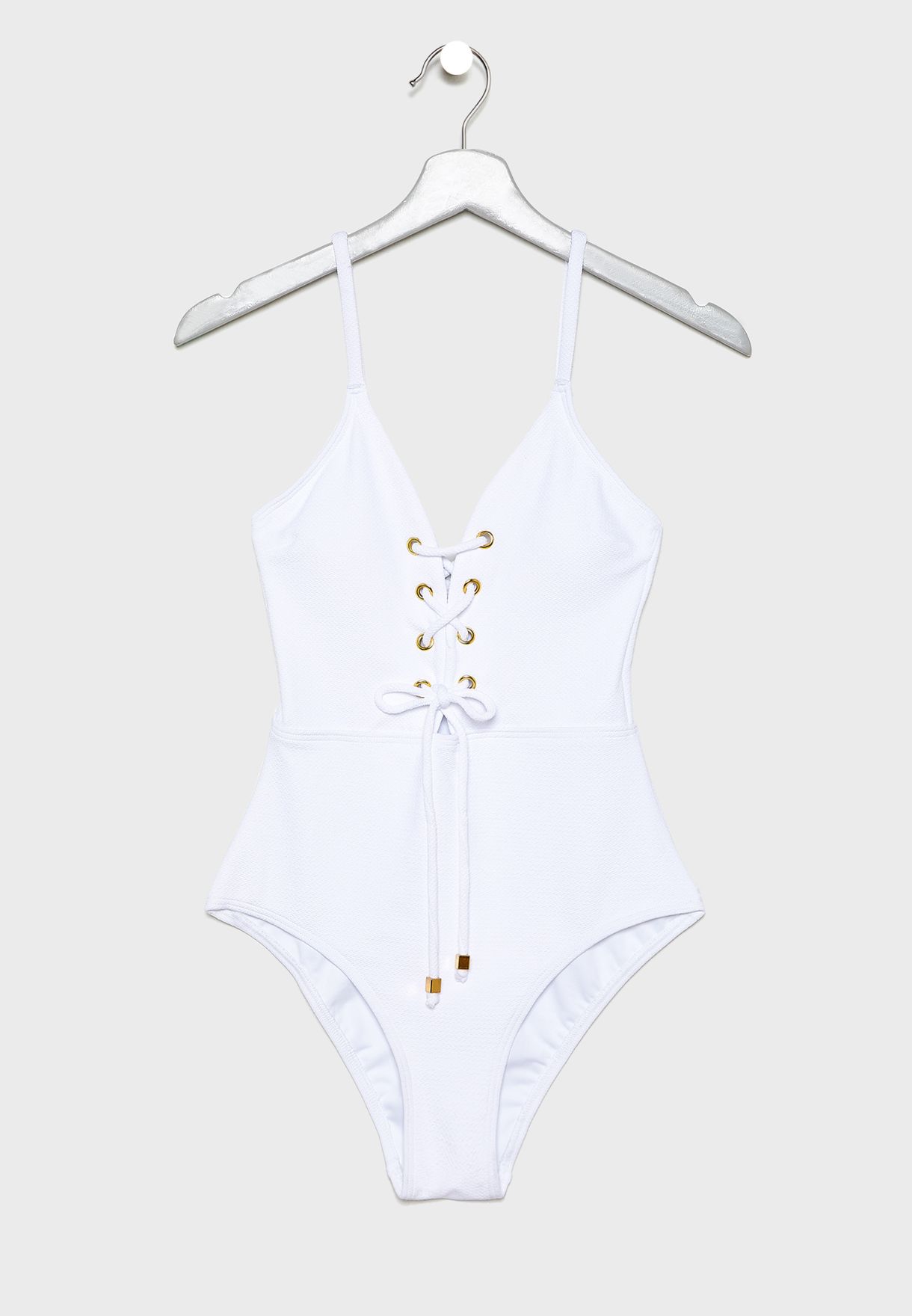 white eyelet swimsuit