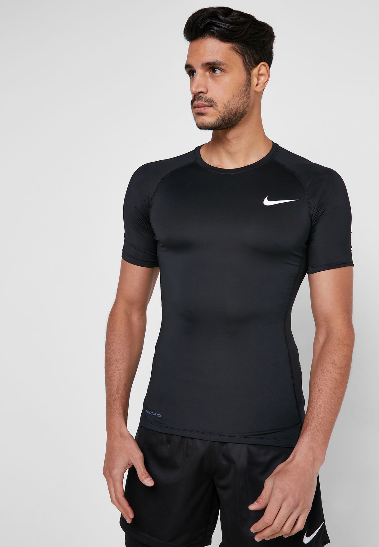 Buy Nike black Pro Compression T-Shirt 