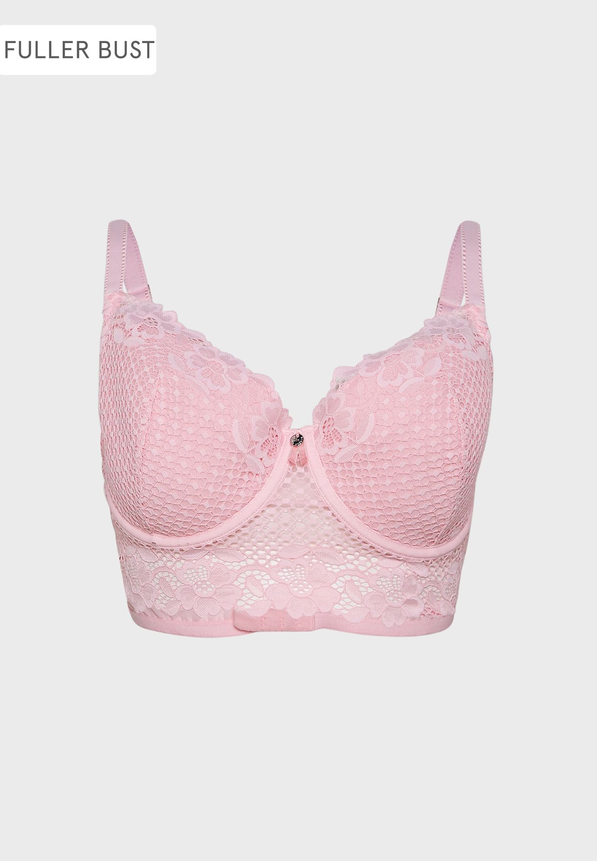 pink longline bra