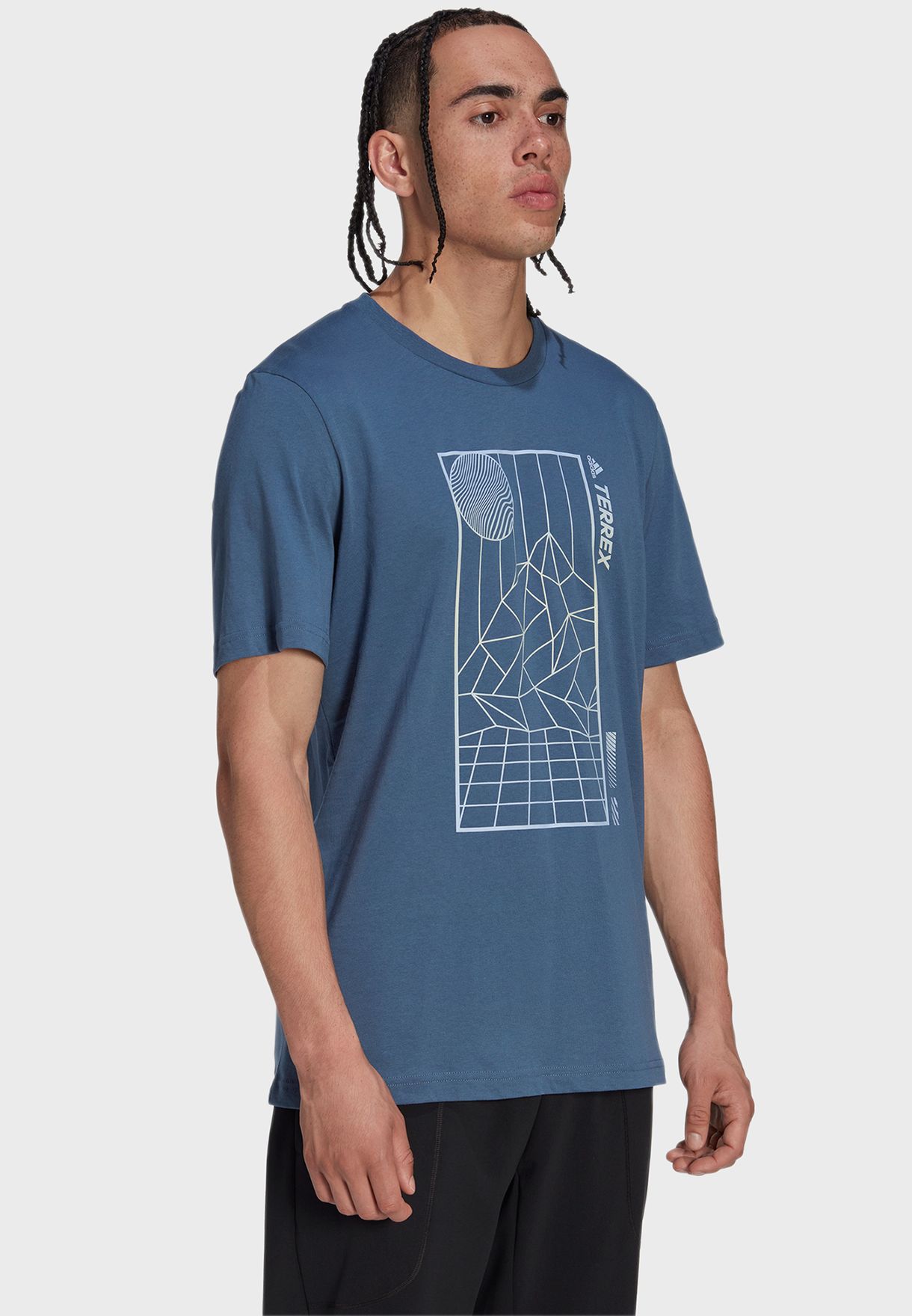 Buy adidas blue Terrex Mountain Fun Graphic T-Shirt for Men in MENA ...